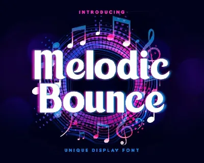 Melodic Bounce font