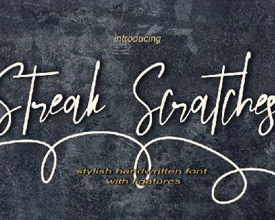 Streak Scratches font