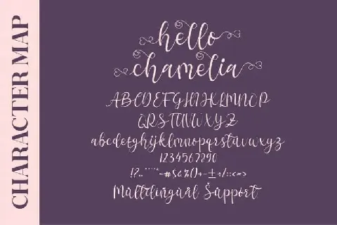 Hello Chamelia Calligraphy font