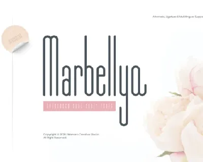 Marbellya Sans Serif font