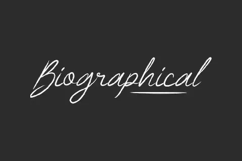 Biographical Demo font