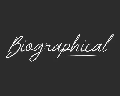 Biographical Demo font