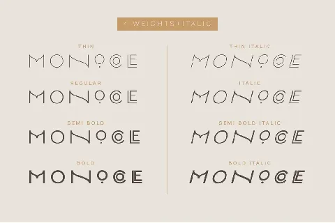 Monocole Free font