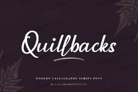 Quillbacks Calligraphy font
