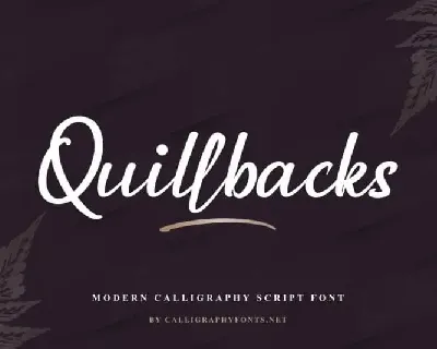 Quillbacks Calligraphy font