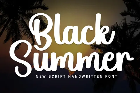 Black Summer Script font