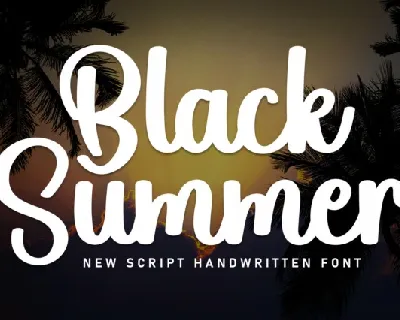 Black Summer Script font