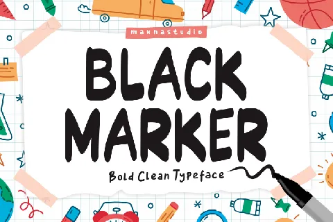 Black Marker font