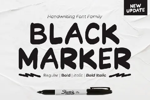 Black Marker font