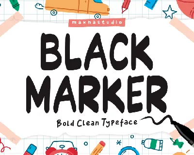 Black Marker font