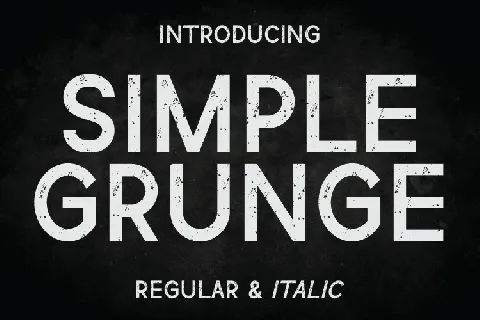 Simple Grunge Typeface font