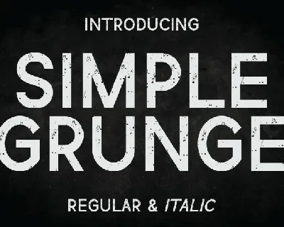 Simple Grunge Typeface font