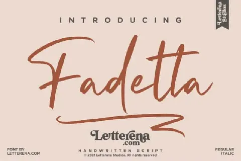 Fadetta Script font