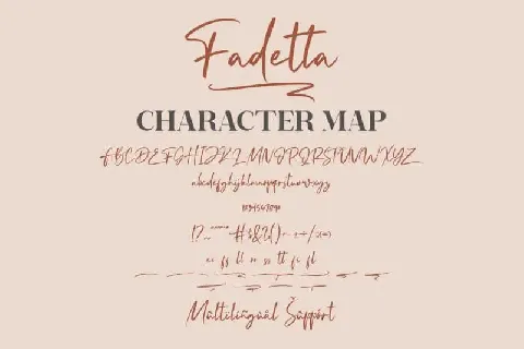 Fadetta Script font