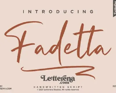 Fadetta Script font