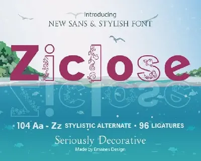 Ziclose Sans Serif font