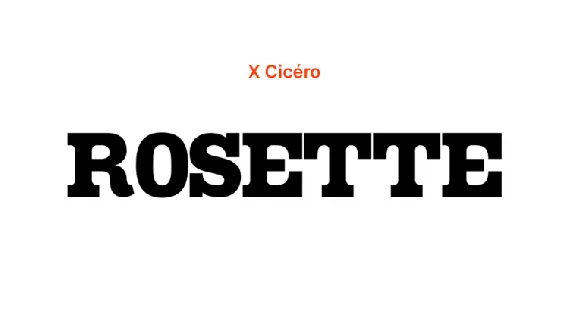 Rosette font