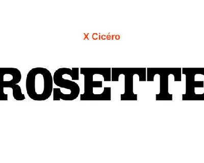 Rosette font