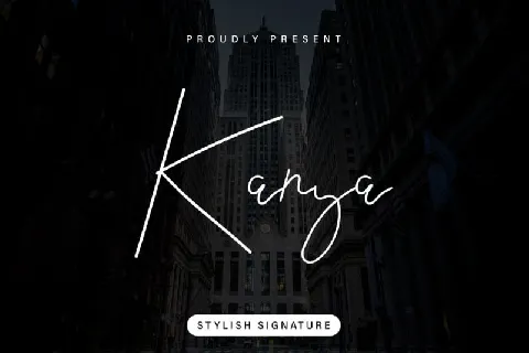 Kanya Signature font