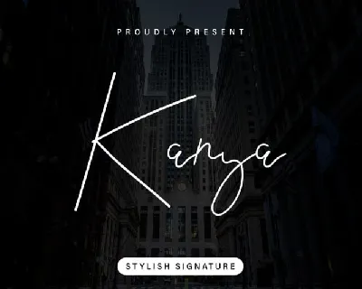 Kanya Signature font