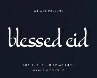 Blessed Eid Arabic Style font