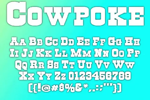 Cowpoke font