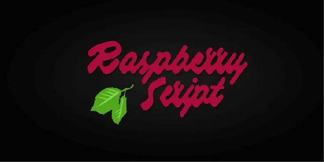 Raspberry Script font