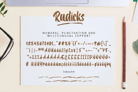 Radicks font