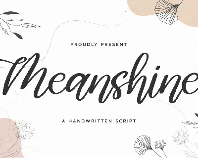 Meanshine font