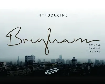 Brigham Signature font