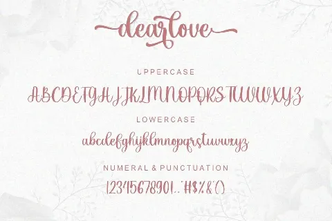 Dearlove font