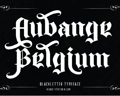 Aubange Belgium font