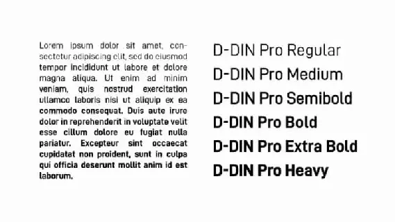 D-DIN PRO Sans Serif Family font