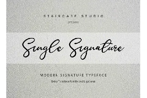 Single Signature font
