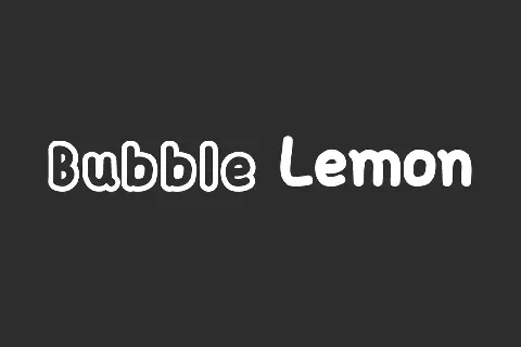 Bubble Lemon Demo font