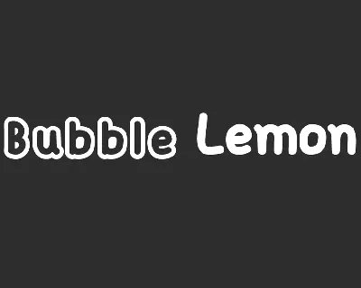 Bubble Lemon Demo font