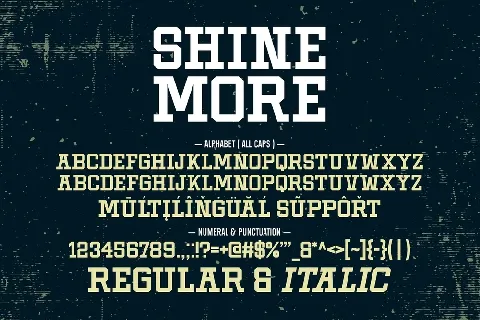 Shine More font