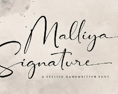 Malliya Signature font