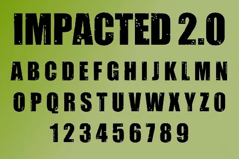 Impacted font