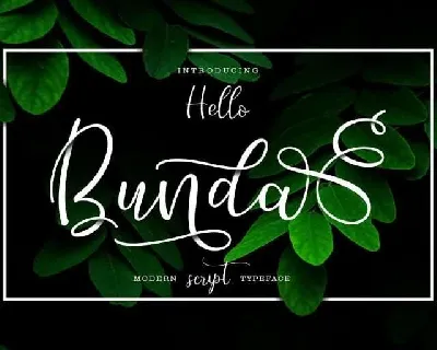 Hello Bunda Script font