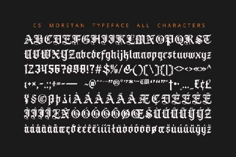 CS Morstan font