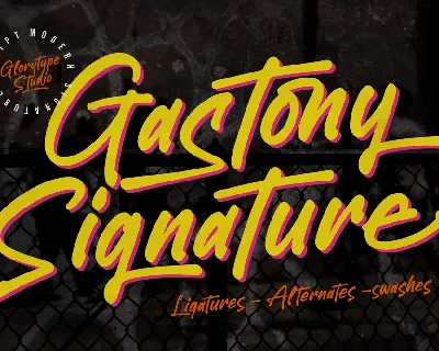 Gastony Signature font