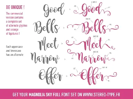 Magnolia Sky Free font