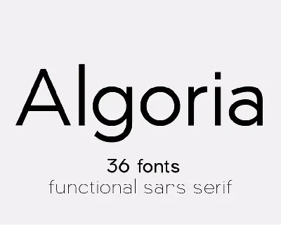 Algoria font