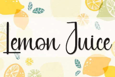 Lemon Juice Script font