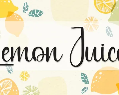 Lemon Juice Script font