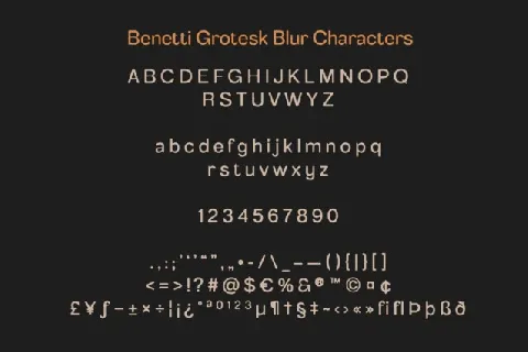 Benetti Grotesk Blur font