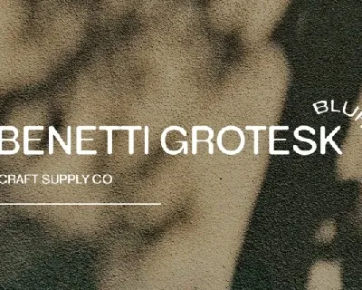 Benetti Grotesk Blur font