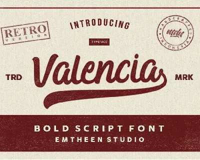 Valencia Script Free font