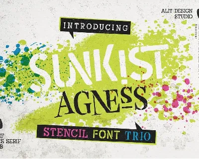 Sunkist Agness font